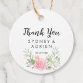 Étiquettes Spring Peony Mariage Merci Favoriser (Devant)