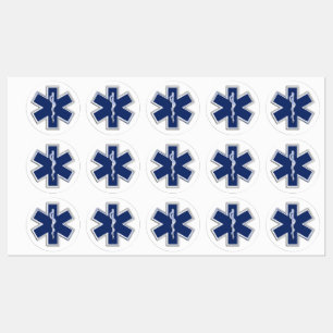 Étiquettes Star of Life Paramedic Carbon Fibre Style
