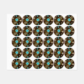 Étiquettes Steampunk Rusty Background (Feuille)