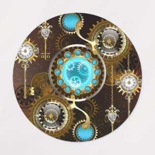 Étiquettes Steampunk Rusty Background