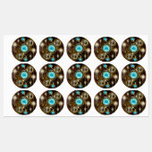Étiquettes Steampunk Rusty Background (Feuille)