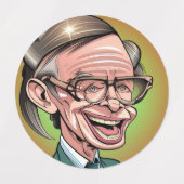 Étiquettes Stephen Hawking Genius (Design 1)