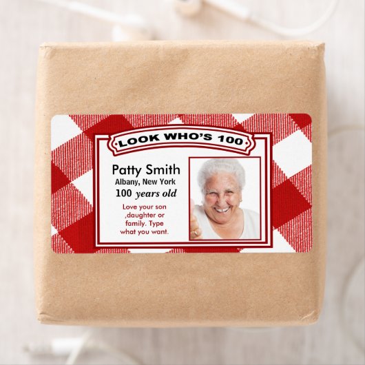 étiquettes Sticker 100 ans - Facile à Customiser (En situation)