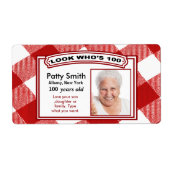 étiquettes Sticker 100 ans - Facile à Customiser (Devant)