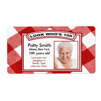 étiquettes Sticker 100 ans - Facile à Customiser