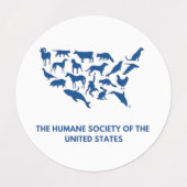 ÉTIQUETTES STICKERES HUMANE SOCIETY DES ÉTATS-UNIS (Design 2)