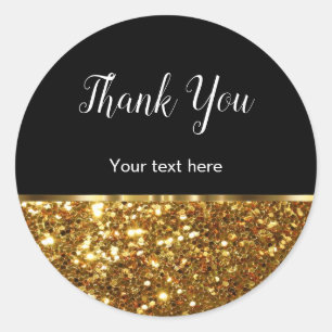 Étiquettes Stickers Merci Glitzy
