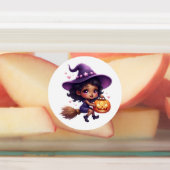 Étiquettes "Stickers sorcière d'Halloween mignonnes - Sorcièr (Apposé)