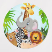 Étiquettes stikers safari (Design 2)