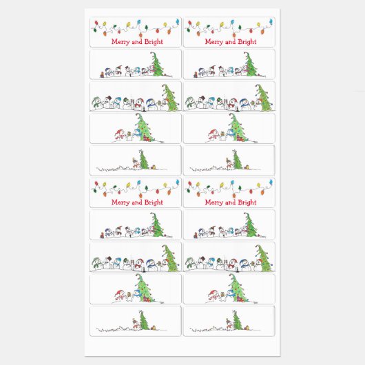 Étiquettes Stockage et cadeau de vacances (Feuille)