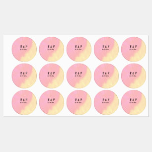 Étiquettes style de texte minimal simple blanc mariage rose j