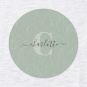 Étiquettes Style rustique Sage vert Botanique Nom floral (Design 2)