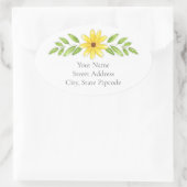 étiquettes 'Stylo Floral Jaune et Swag Aquarelle' (Sac)