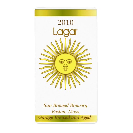 Étiquettes Sun Beer (Devant)