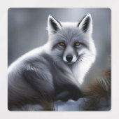 Étiquettes Superbe Renard Artique (Design 2)
