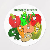 Étiquettes Superhero, légumes colorés (Design 2)