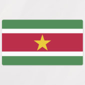 Étiquettes Suriname Flag (Design 1)