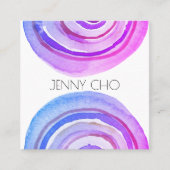 Étiquettes Suspendues Abstraites Cercle Aquarelle (Devant)