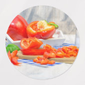 Étiquettes Sweet pepper still life (Design 2)