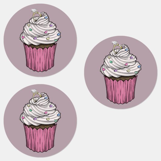 Étiquettes Sweet Proposition Cupcake (Groupe)