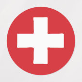 Étiquettes Switzerland Flag Emblem (Design 2)