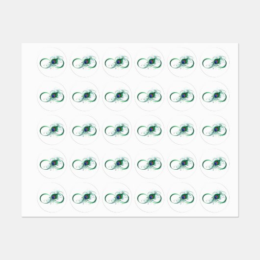 Étiquettes Symbole de l'Infinity (Feuille)