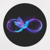 Étiquettes Symbole de Neon Infinity par Glowing Hummingbird (Design 2)