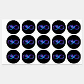 Étiquettes Symbole de Neon Infinity par Glowing Hummingbird (Feuille)