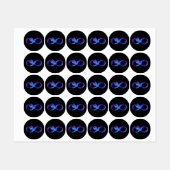 Étiquettes Symbole de Neon Infinity par Glowing Hummingbird (Feuille)