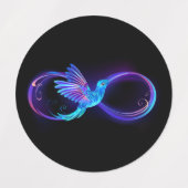 Étiquettes Symbole de Neon Infinity par Glowing Hummingbird (Design 2)