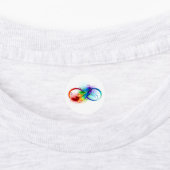 Étiquettes Symbole d'infini avec plume arc-en-ciel (Apposé)
