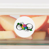 Étiquettes Symbole d'infini avec Rose arc-en-ciel (Apposé)