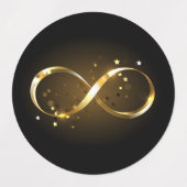 Étiquettes Symbole d'infini doré (Design 2)