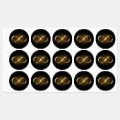 Étiquettes Symbole d'infini doré (Feuille)