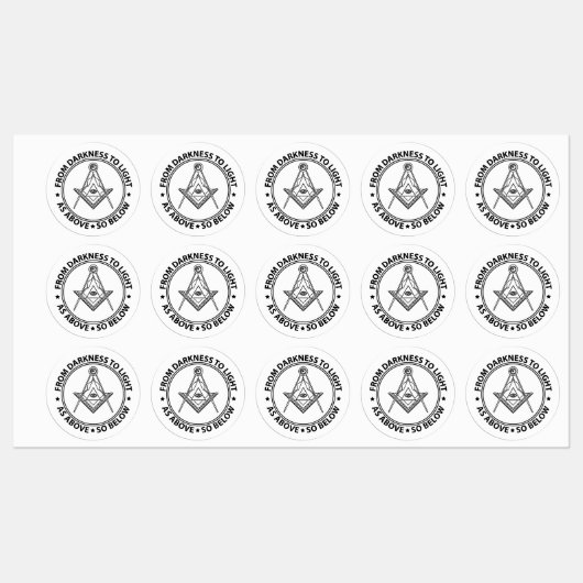 Étiquettes Symbole franc-maçonnerie (Feuille)