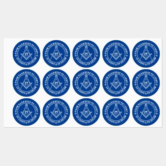 Étiquettes Symbole franc-maçonnerie (Feuille)
