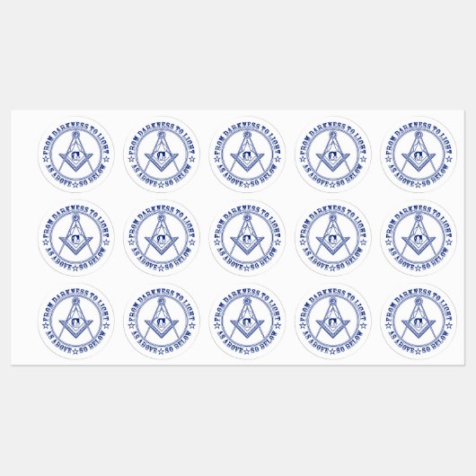 Étiquettes Symbole franc-maçonnerie (Feuille)
