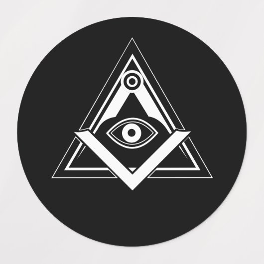 Étiquettes Symbole franc-maçonnerie (Design 1)