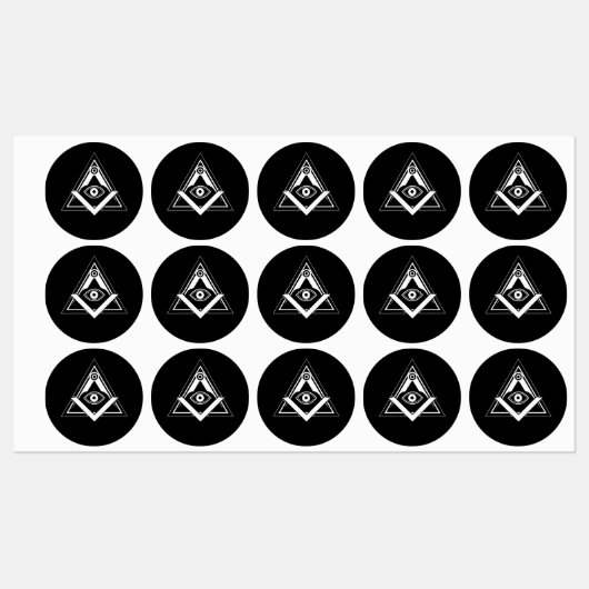 Étiquettes Symbole franc-maçonnerie (Feuille)