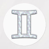 Étiquettes Symbole Gemini Zodiac (Design 2)