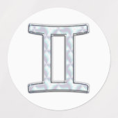 Étiquettes Symbole Gemini Zodiac (Design 1)