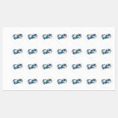 Étiquettes Symbole infini de papillons Morpho bleus (Feuille)