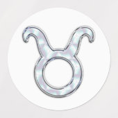 Étiquettes Symbole Taurus de Mère de Perle sur Camo numérique (Design 1)