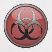 Étiquettes Symboles de danger du bio (Design 1)