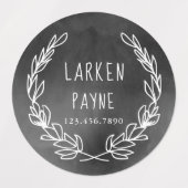 Étiquettes Tableau de courroie rustique enfants nom imperméab (Design 1)