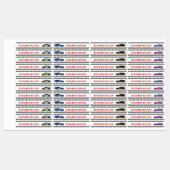 Étiquettes Tag étanche cool Race Care Nom personnalisé (Feuille)