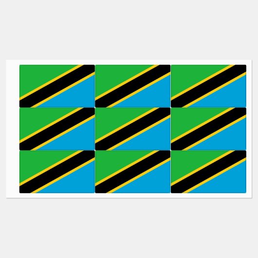 Étiquettes Tanzanie (Feuille)