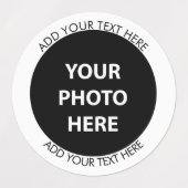 Étiquettes Télécharger une photo et ajouter du texte - Person (Design 2)