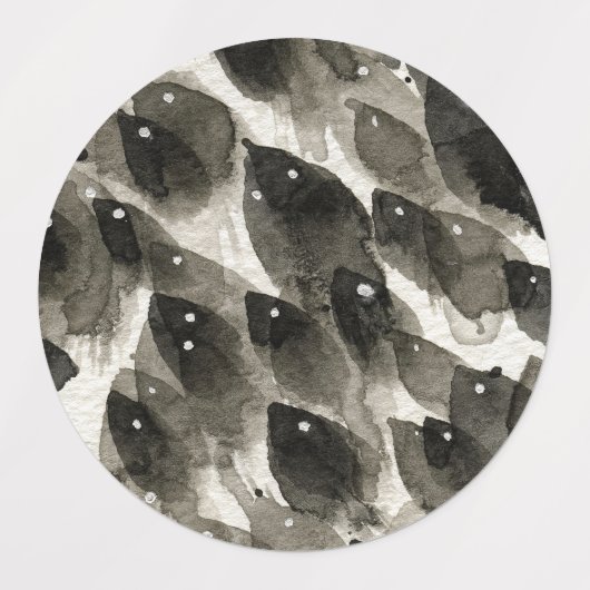 Étiquettes Tempête de poissons (Design 2)