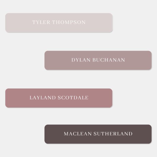 Étiquettes Terracotta Boys Typographie École imperméable (Groupe)